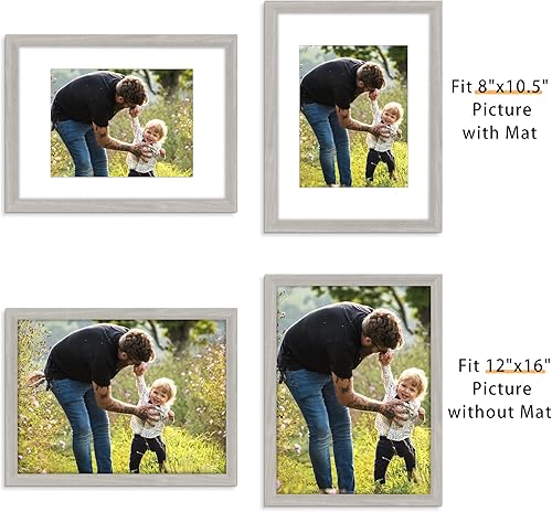 Miniatura 471 de Picrit - Juego de 12 portarretratos de 5 x 7 pulgadas para colgar en la pared o exhibir sobre una mesa, para fotos de 4 x 6 con paspartú o 5 x 7