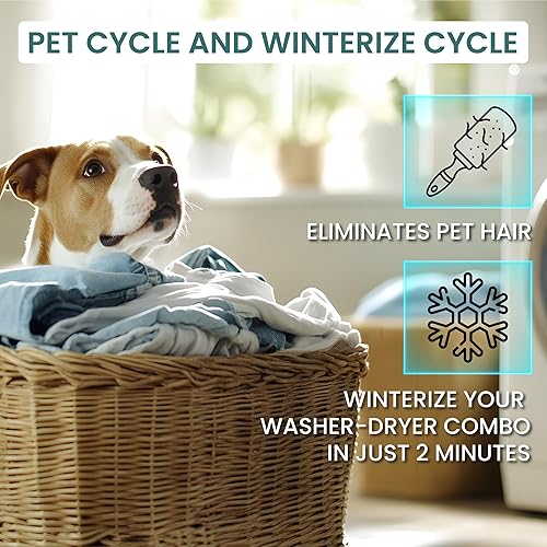 Miniatura 8 de Equator - Lavadora secadora todo en uno 4600 sin ventilaciónventilación para mascotas, ciclo 1.62cf15lbs 110V en Merlot