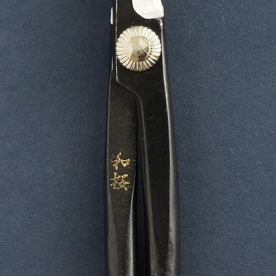 Japanese Cherry Blossom Bonsai Essential Tool Kit, Japanese Yasugi Steel Twig Bonsai Scissors, Concave Branch Cutter, 8 inch 200 mm + Stainless Tweezers + Tree Sap Eraser Set of 4