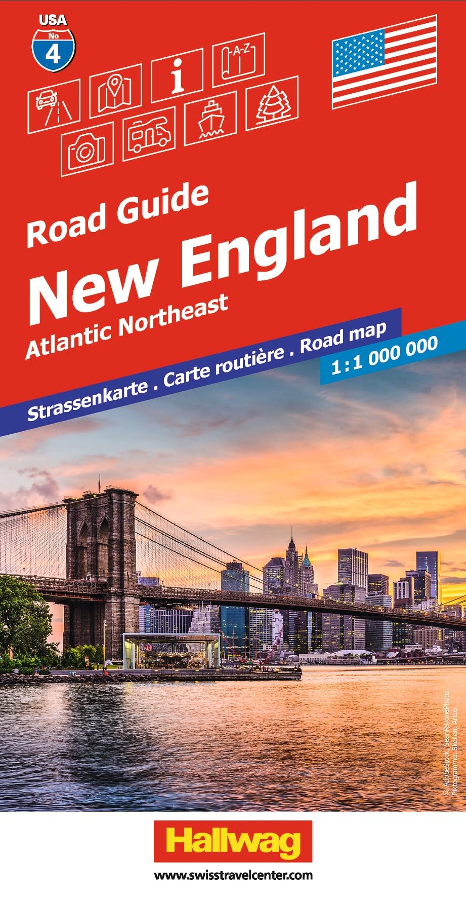 USA Road Guide No. 4 New England: Mit New York, Boston, Philadelphia, Acadia, Cape Cod, Niagara Falls. Inkl. Stadtpläne, Ortsverzeichnis und Reiseinformationen
