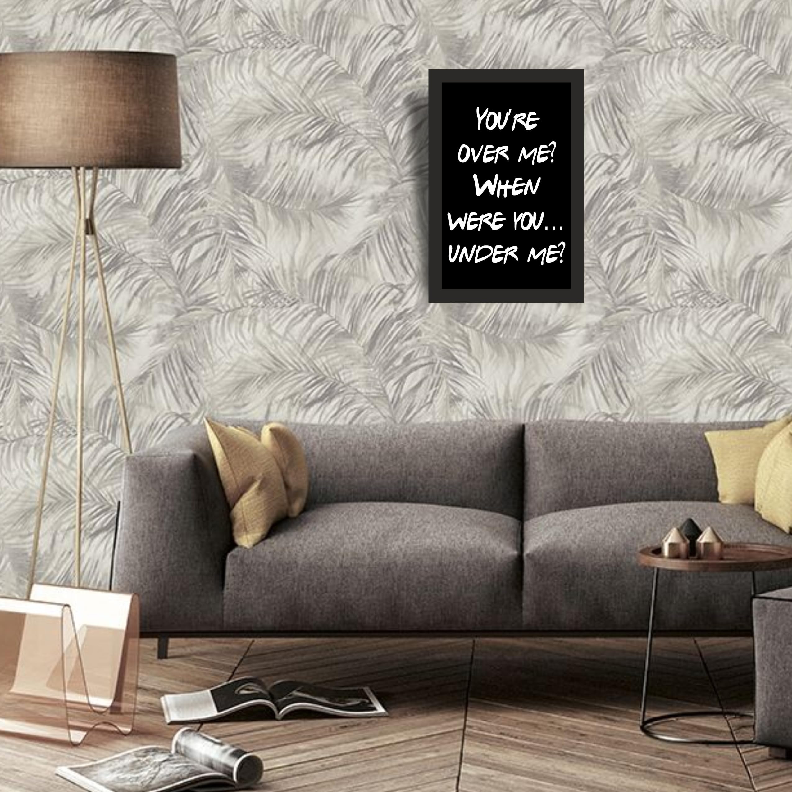 Friends Over Me Under Me Photo Frame A4 Black Wall Art