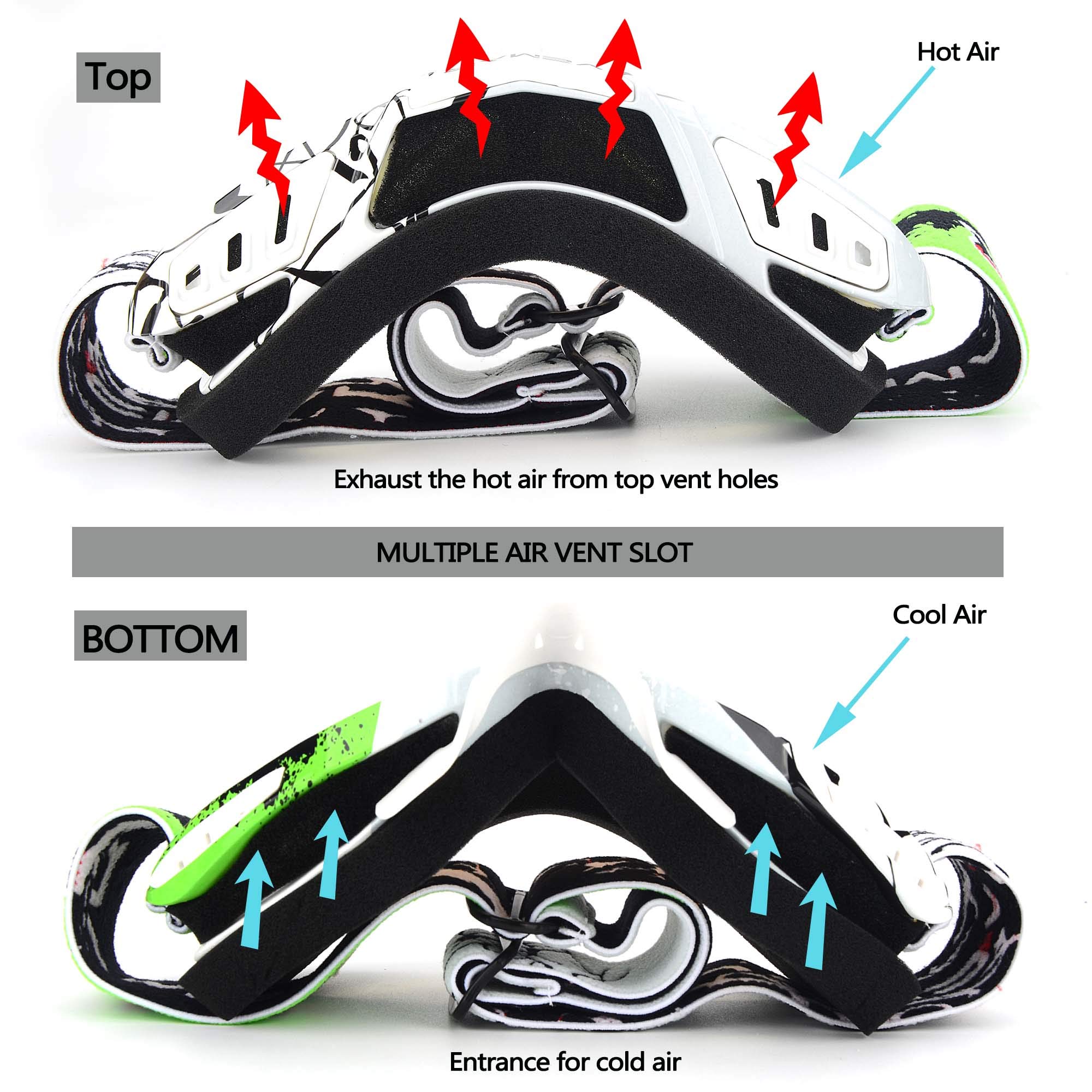 Occhiali polarizzati sportivi per motocross, ATV, moto da cross, moto da cross, occhiali tattici da equitazione, pieghevoli, antivento, antipolvere, resistenti ai graffi