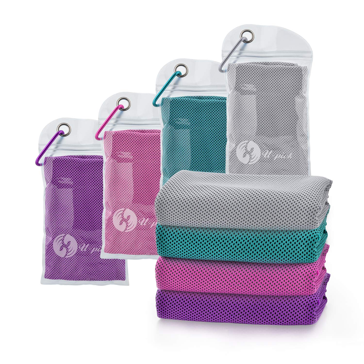 U-pickCooling Towels (40"x12"), Cooling Towel for Neck and Face, Soft Breathable Chill Ice Towel, Stay Cool Sweat Rags for Gym, Yoga, Workout, Exercise, Sport, Beach, Camping, Cruise