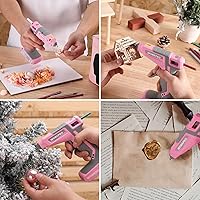 Vista 7 de WORKPRO Pistola de pegamento caliente inalámbrica, pistola de pegamento de 7.2V con 50 piezas de barras de pegamento mini premium y bolsa