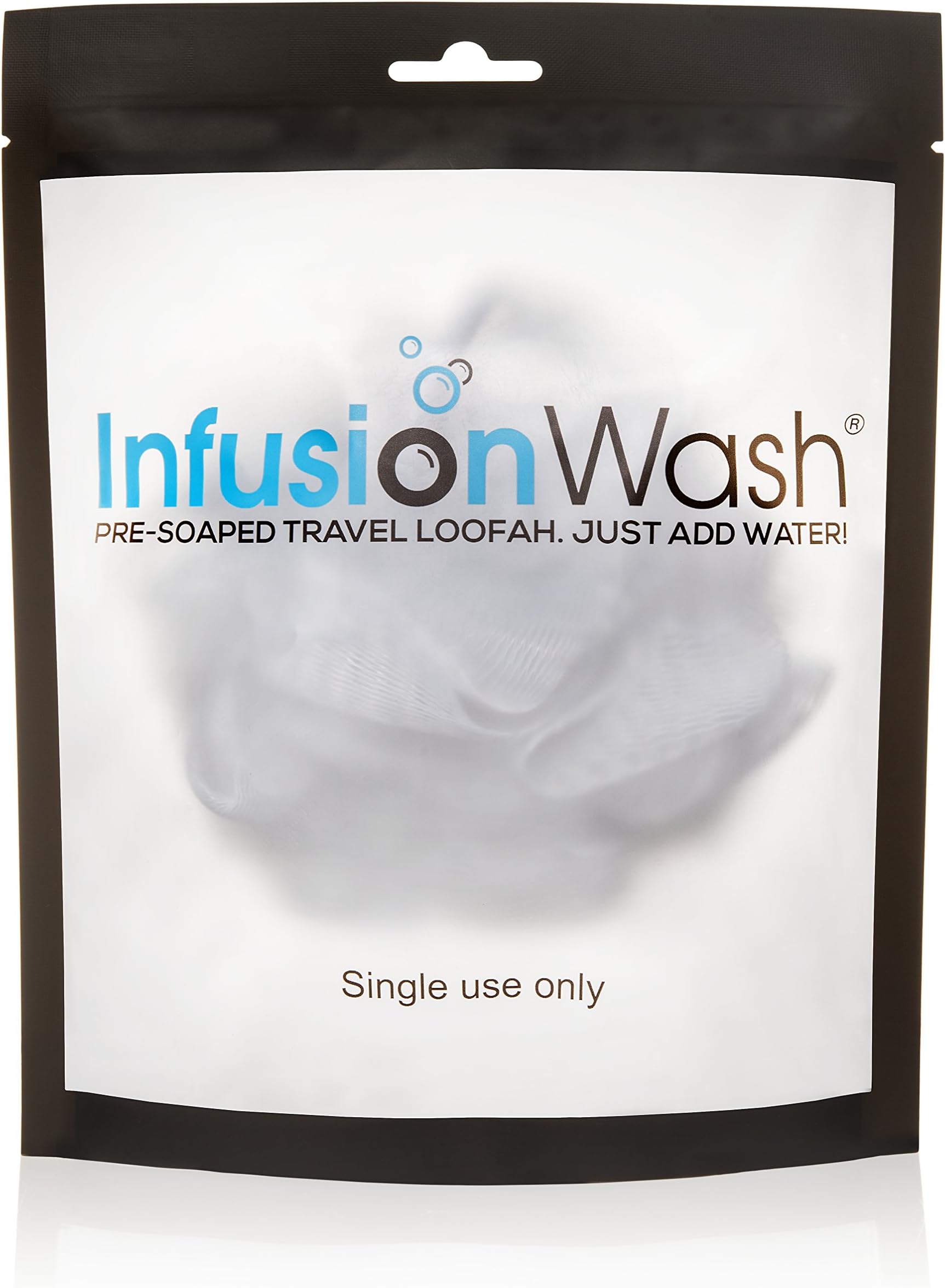 Sanitary Pre-Soaped Travel Loofah Shower Sponge - Travel Sponge for Traveling or on The go. Travel Bath Sponge Accessories - Just Add Water