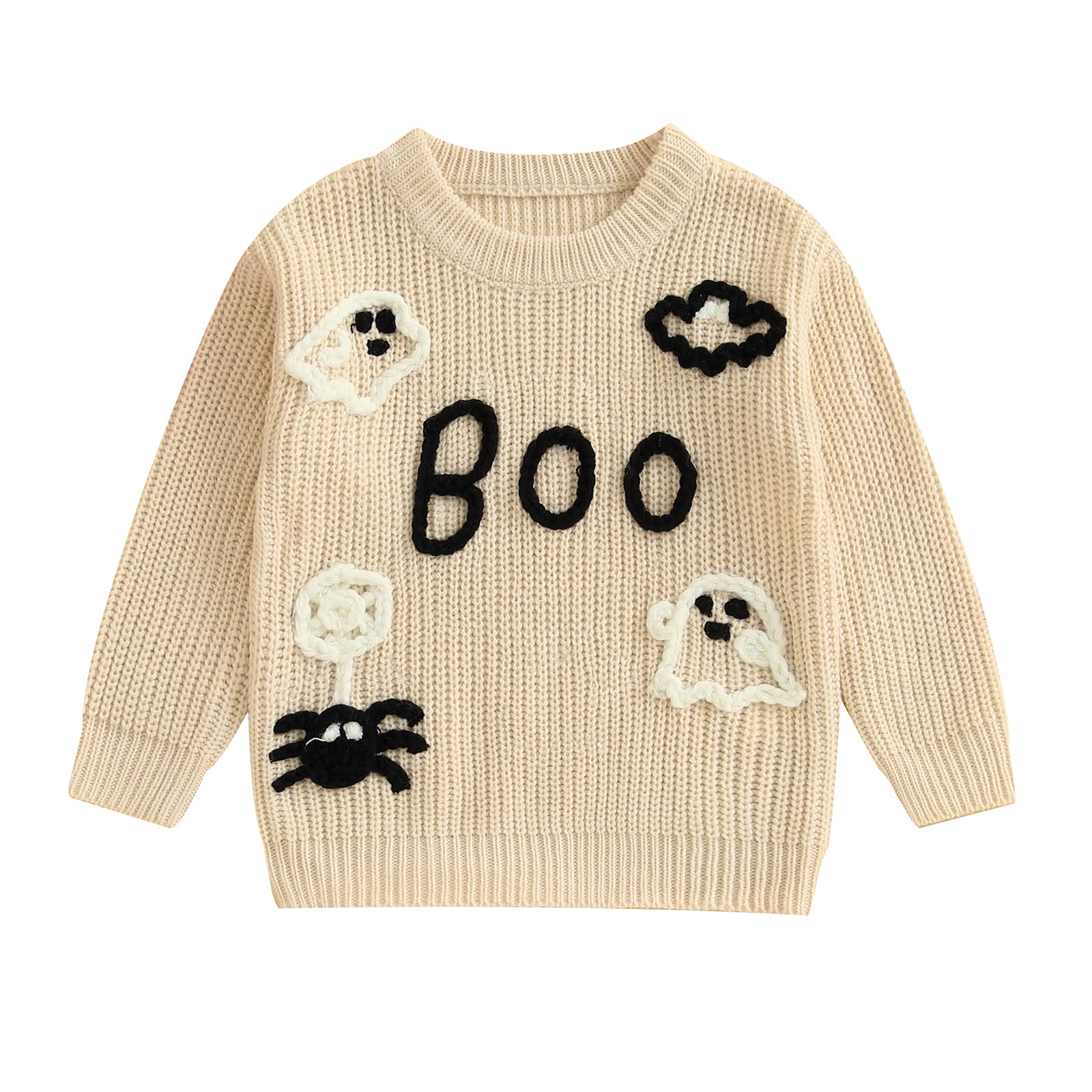 LSFYSZD Toddler Baby Girls Boys Halloween Pumpkin Sweaters Long Sleeve Crew Neck Winter Warm Knitwear Pullover Jumpers Top — view 106