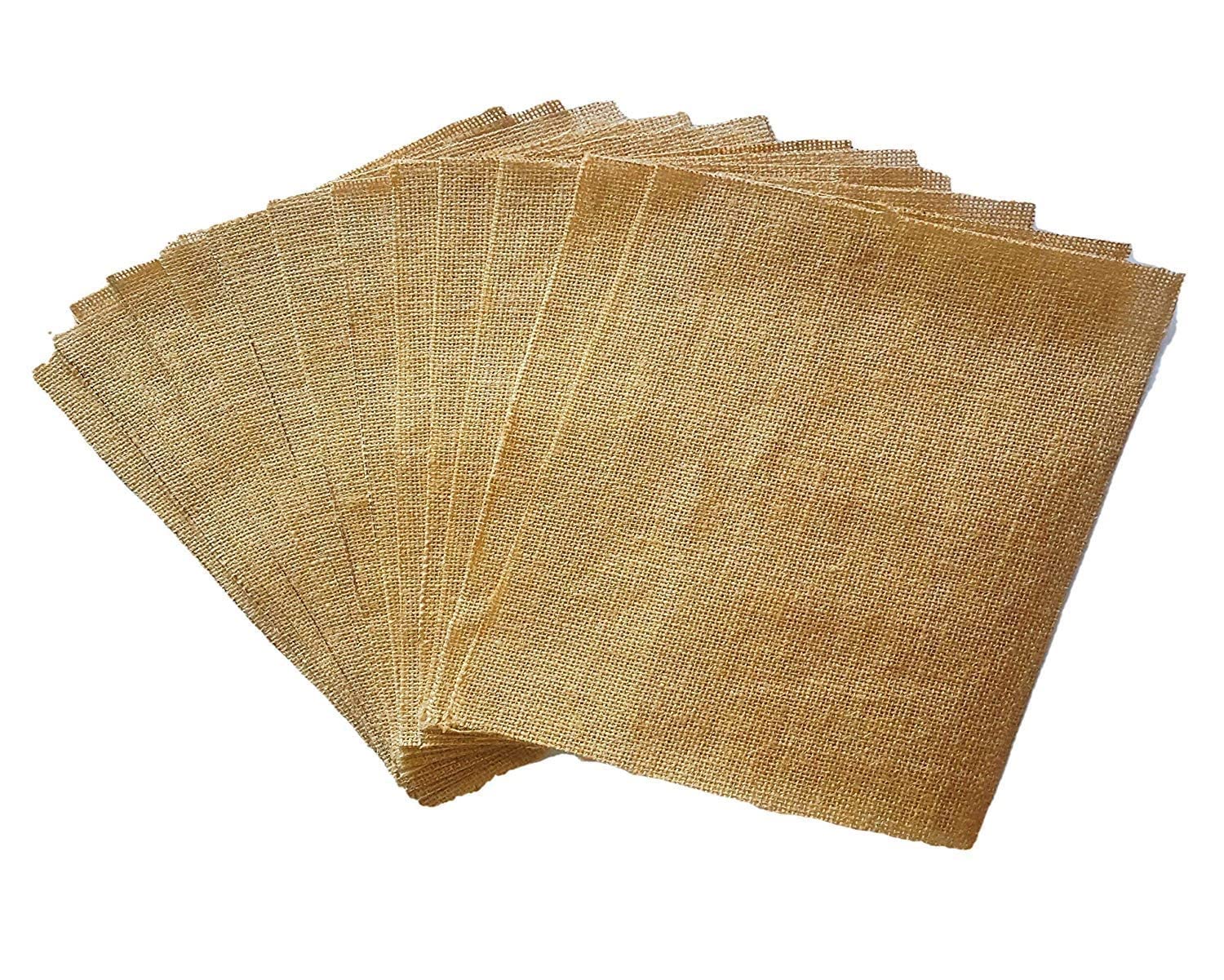 Worison Natural Brown A4 Jute/Burlap Sheets Set of 10Pc for Art and Craft Projects-image-23