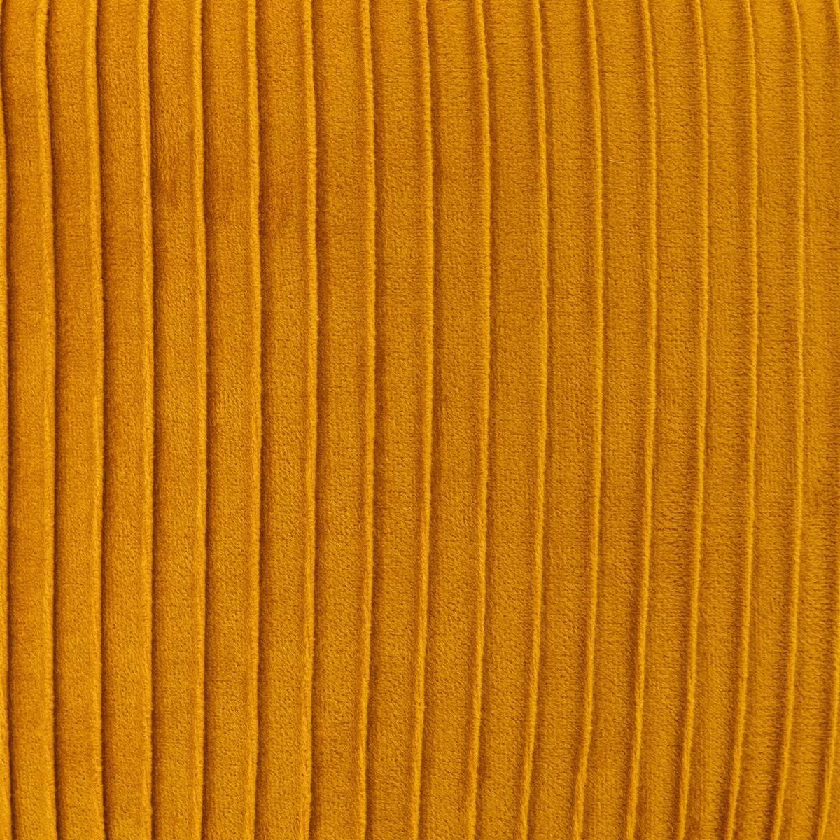 ATMOSPHERA CREATEUR D'INTERIEUR - Sgabello in velluto plissettato giallo senape