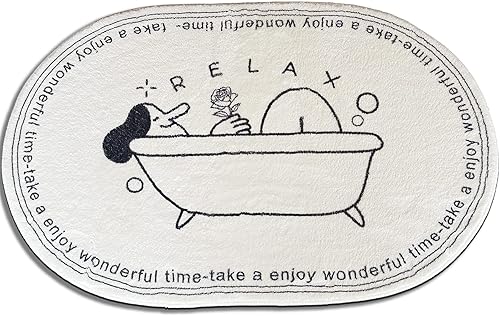 Divertidas alfombras de baño de dibujos animados, lindas alfombras de baño de microfibra suave, antideslizante, alfombra de baño para puerta de