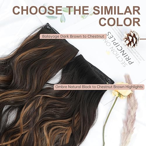 Miniatura 5 de Extensiones de cabello con alambre invisible con alambre transparente, piezas de cabello largo y rizado ondulado para mujer, tamaño ajustable, 4