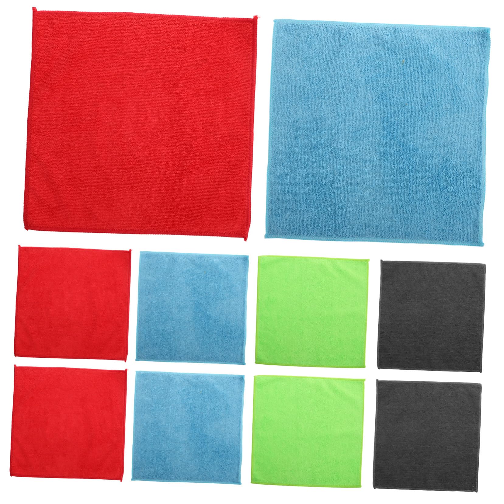 iplusmile 24 Piezas Paños de Microfibra Absorbentes para Cocina y Coche Toallas Multiusos Resistentes y Suaves para Lavado y Secado Colores Rojo Gris Azul y Verde
