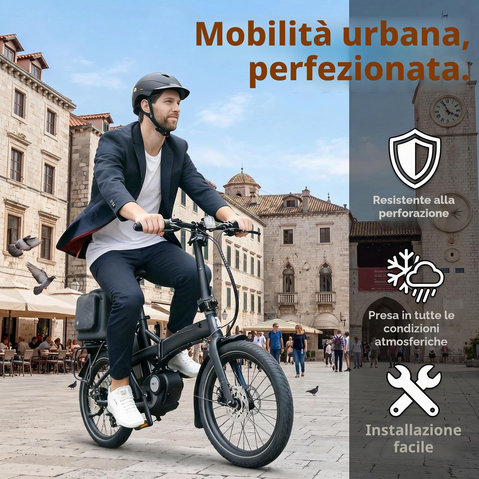 2pcs 14x1.95 Pneumatico per Bici Elettrica | 14 1.95 Pneumatici Resistenti Alle Forature con Camera D'aria | Antiscivolo per Bici Pieghevole