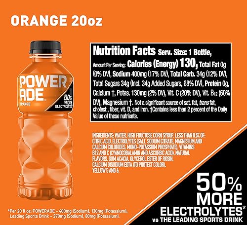 Miniatura 1 de POWERADE Bebida deportiva naranja, 20 onzas líquidas (paquete de 24)