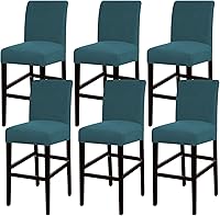 Vista 13 de Funda elástica para taburete de bar, taburete de mostrador, funda para silla de pub para comedor, cafetería, funda protectora para taburete de bar