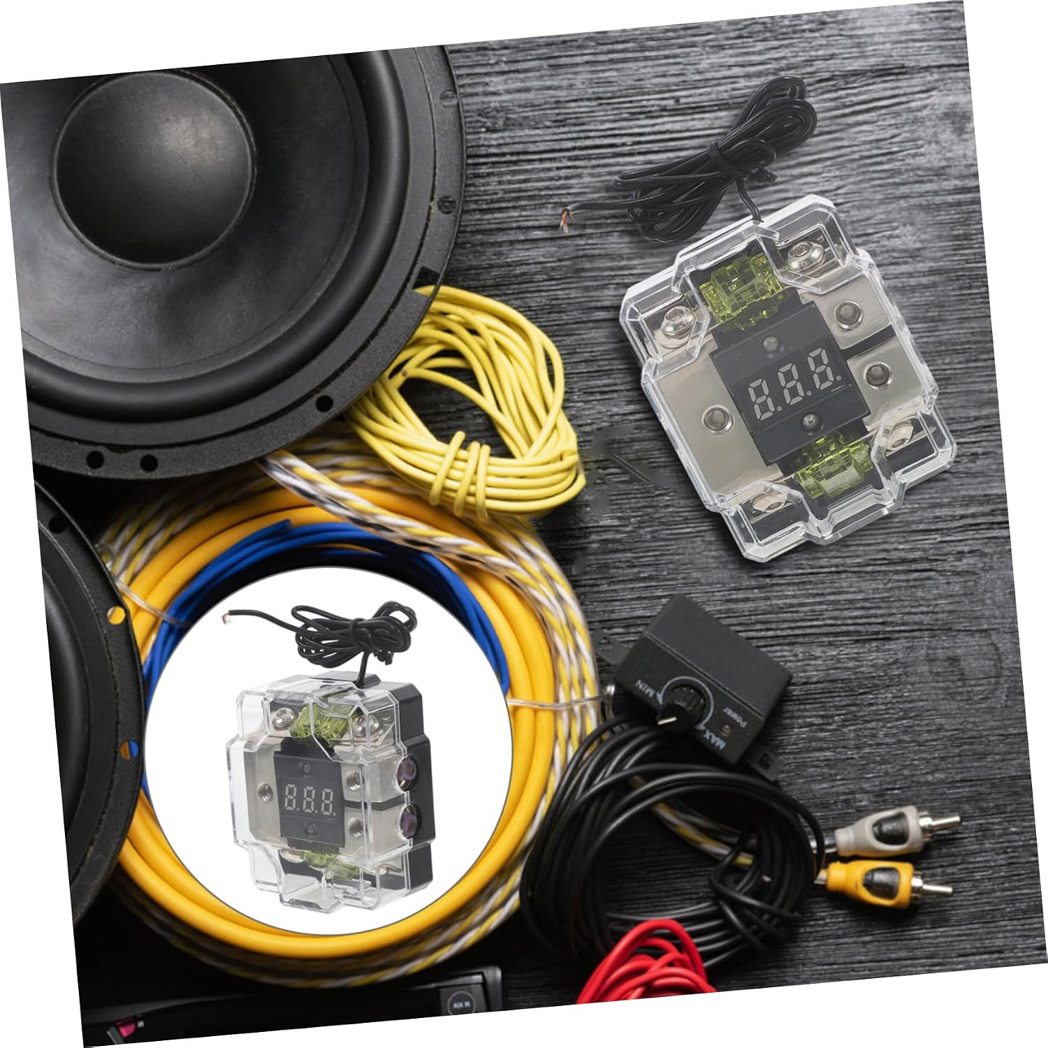 Car Audio Fuse Block Holder Multifunctional Fuse Holder with Digital Display for Easy Installation and Durable Performance Automotive Amplifiers