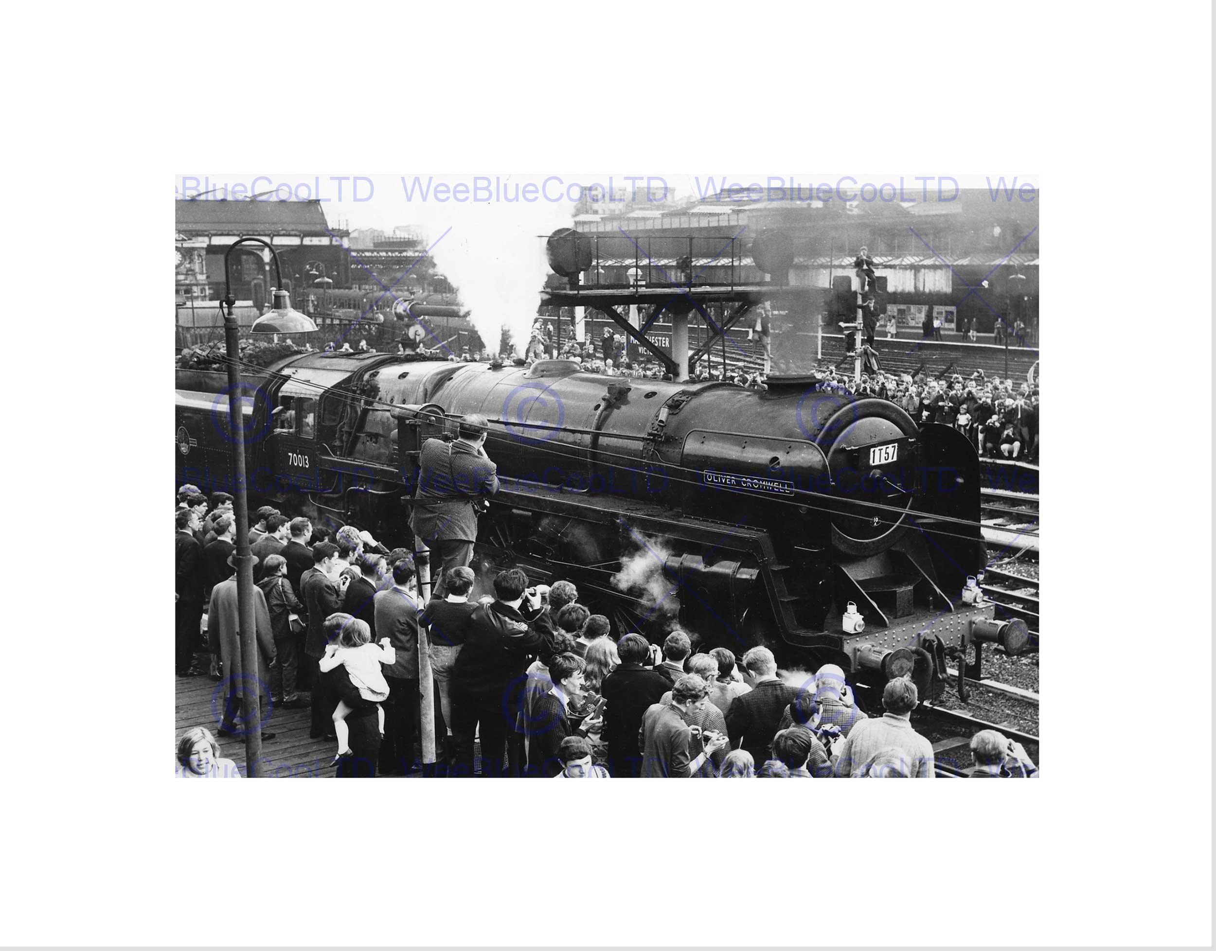 Wee Blue Coo Photograph Locomotive Train Steam Oliver Cromwell Engine Framed Print B12X9968