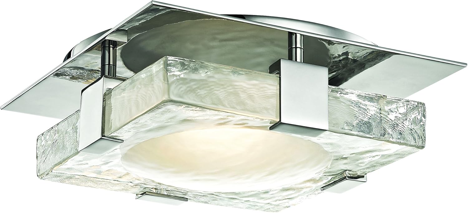 Hudson Valley Lighting Bourne LED 11 InchW Wall/Flush Mount - 10.75 Inches Wide by 10.75 Inches High-Polished Nickel Finish