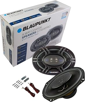 BLAUPUNKT GTX690PRO 6 x 9 Car Speakers - 4 Way, 600W Full Range Speakers, 50Hz - 20kHz, Mylar Dome Tweeters 2pc