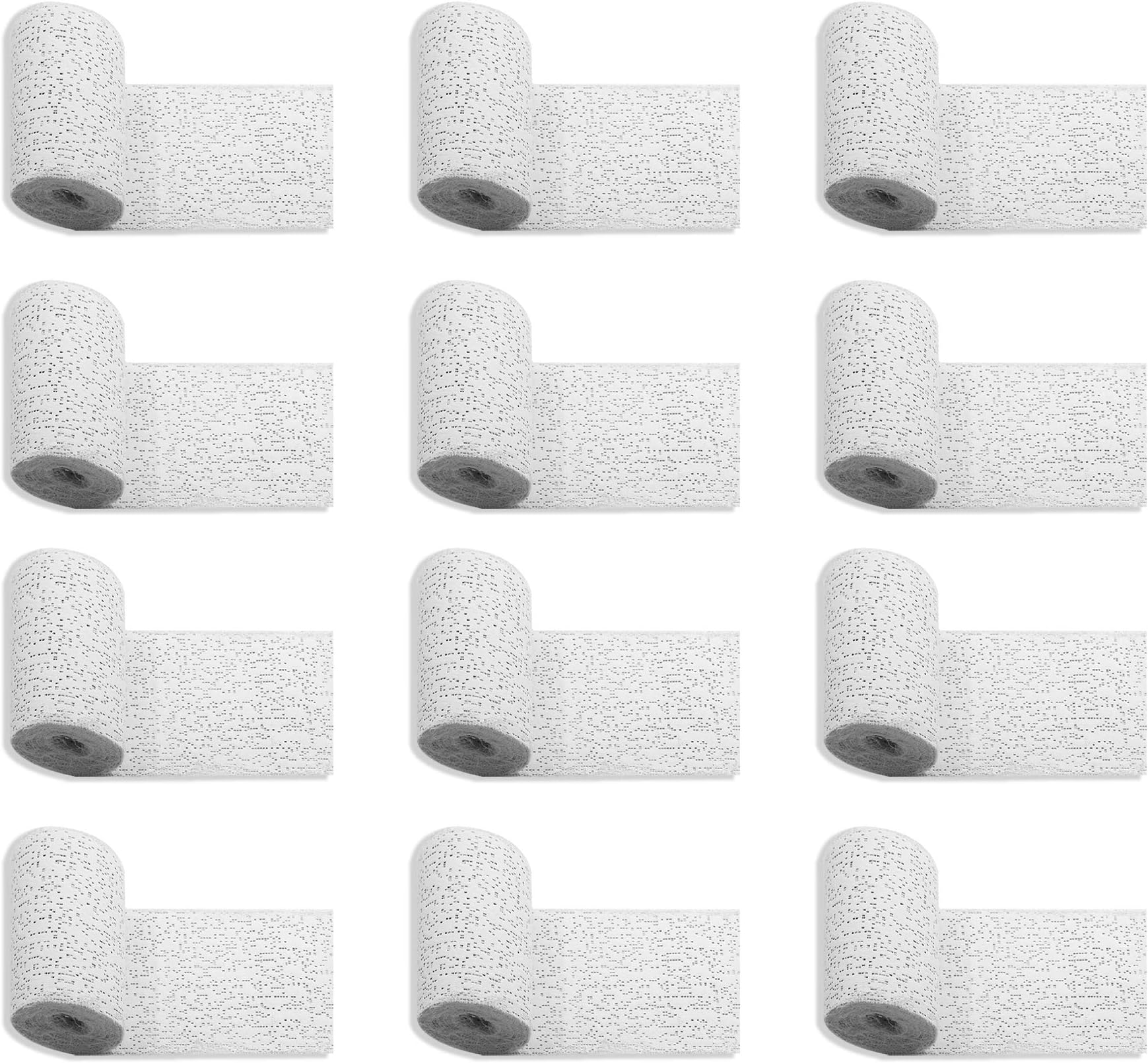 AIRGAMEPlaster Gauze Bandage for Hobby Craft, Masks, Scenery, Arts and Crafts, Belly Cast - 5" x 180" (5yd) Gauze Bandage Roll (12 Pack)