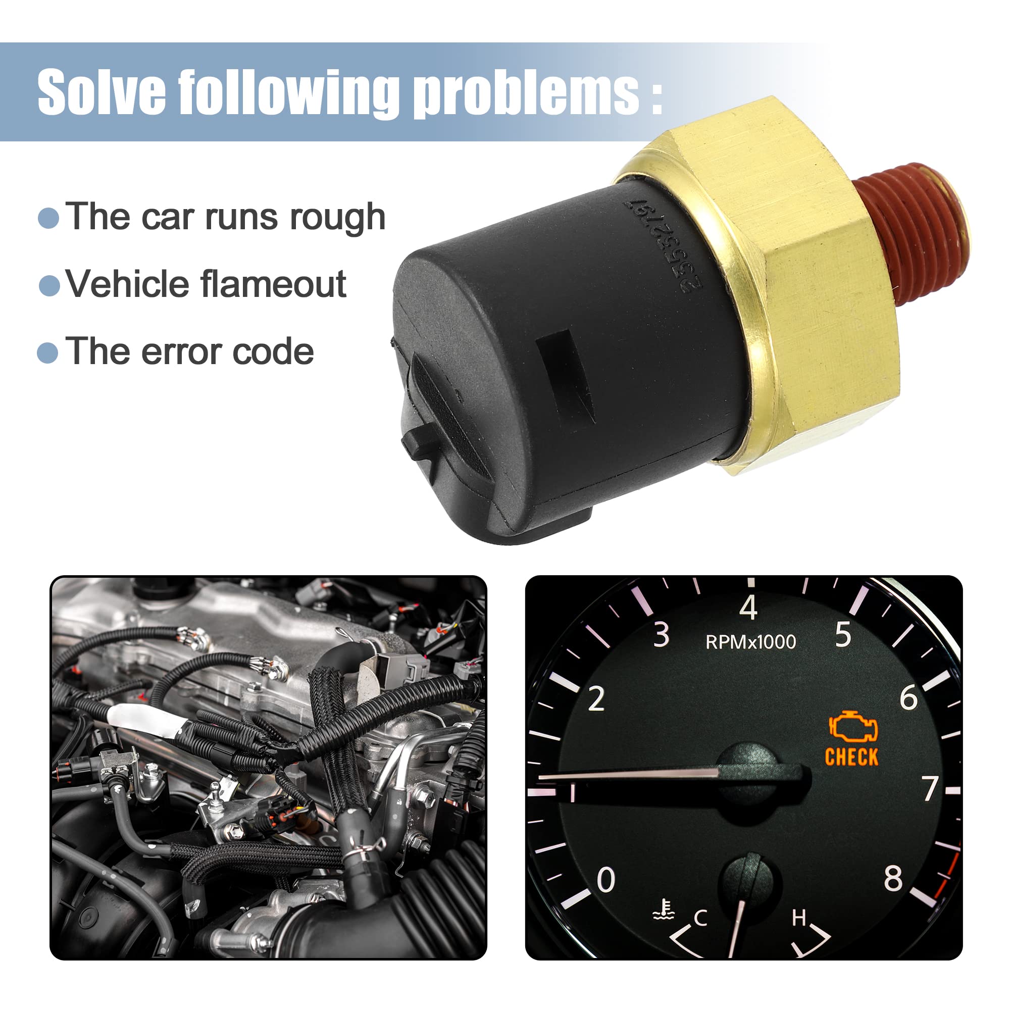 X AUTOHAUX Oil Pressure Switch Sensor Replacement For Volvo Detroit Diesel Series 50 & 60 - View #10