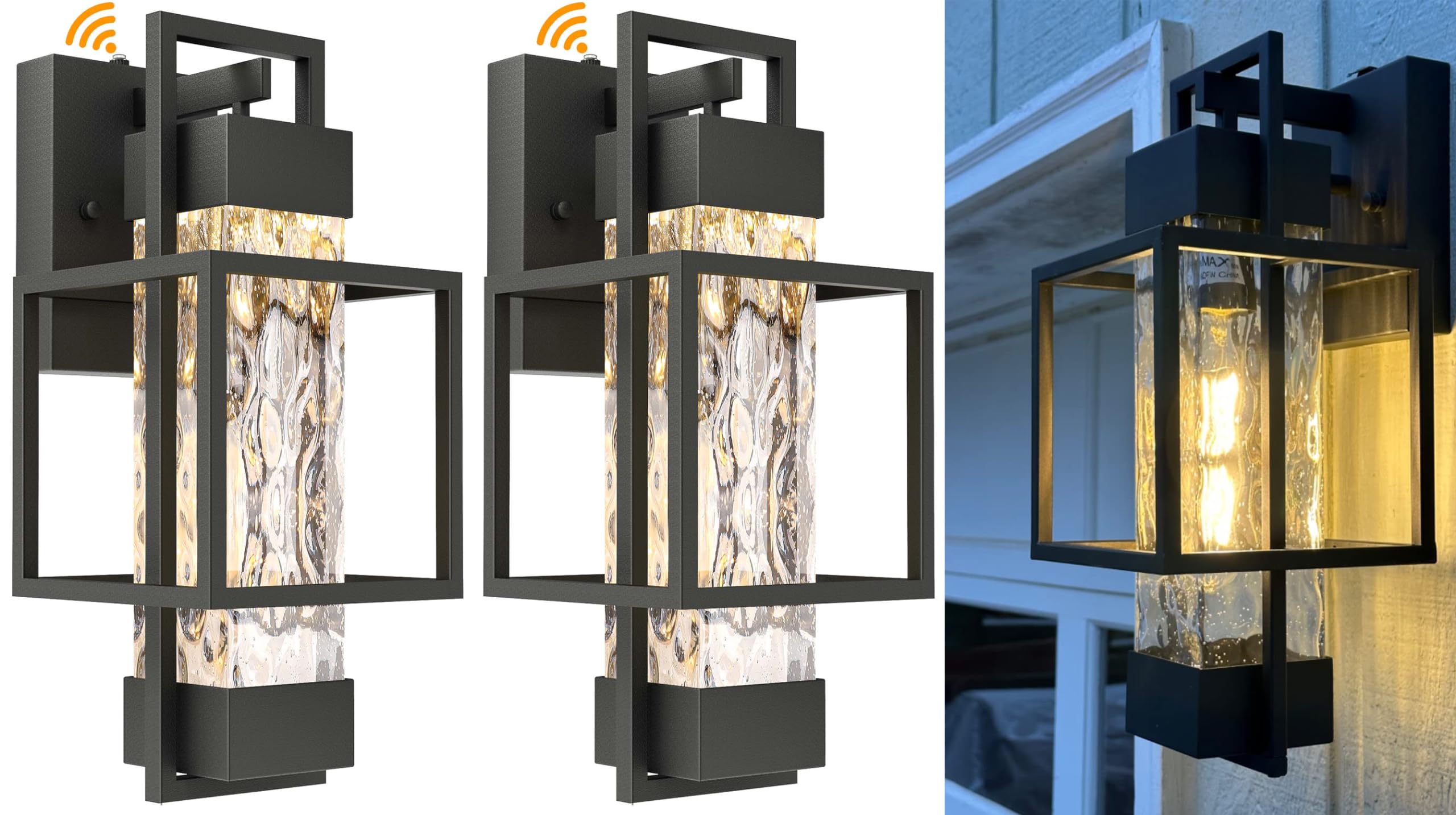 PARTPHONER Outdoor Wall Light with Dusk to Dawn Sensor