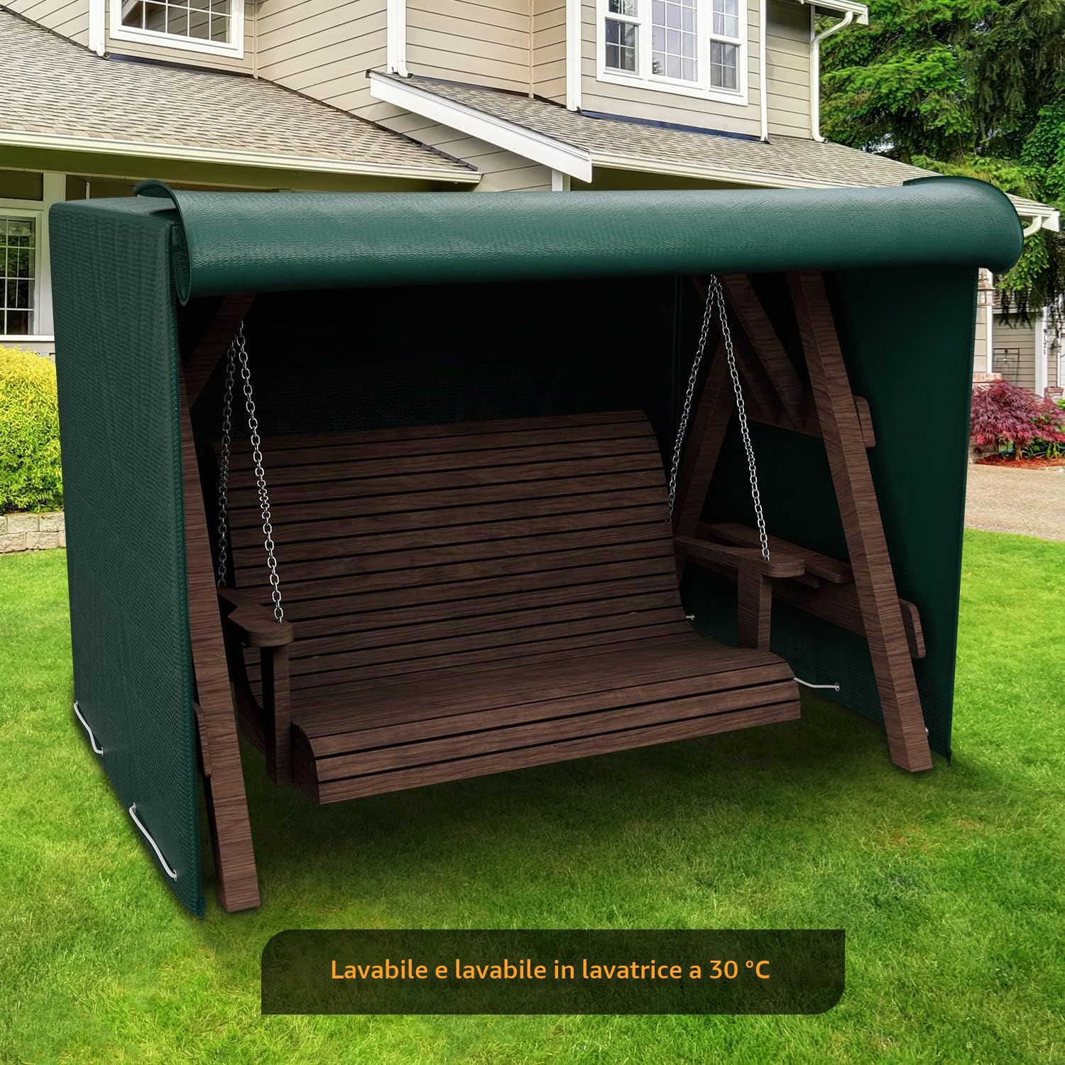Coperchio di Protezione con Zip di Chiusura per Il Giardino Swing