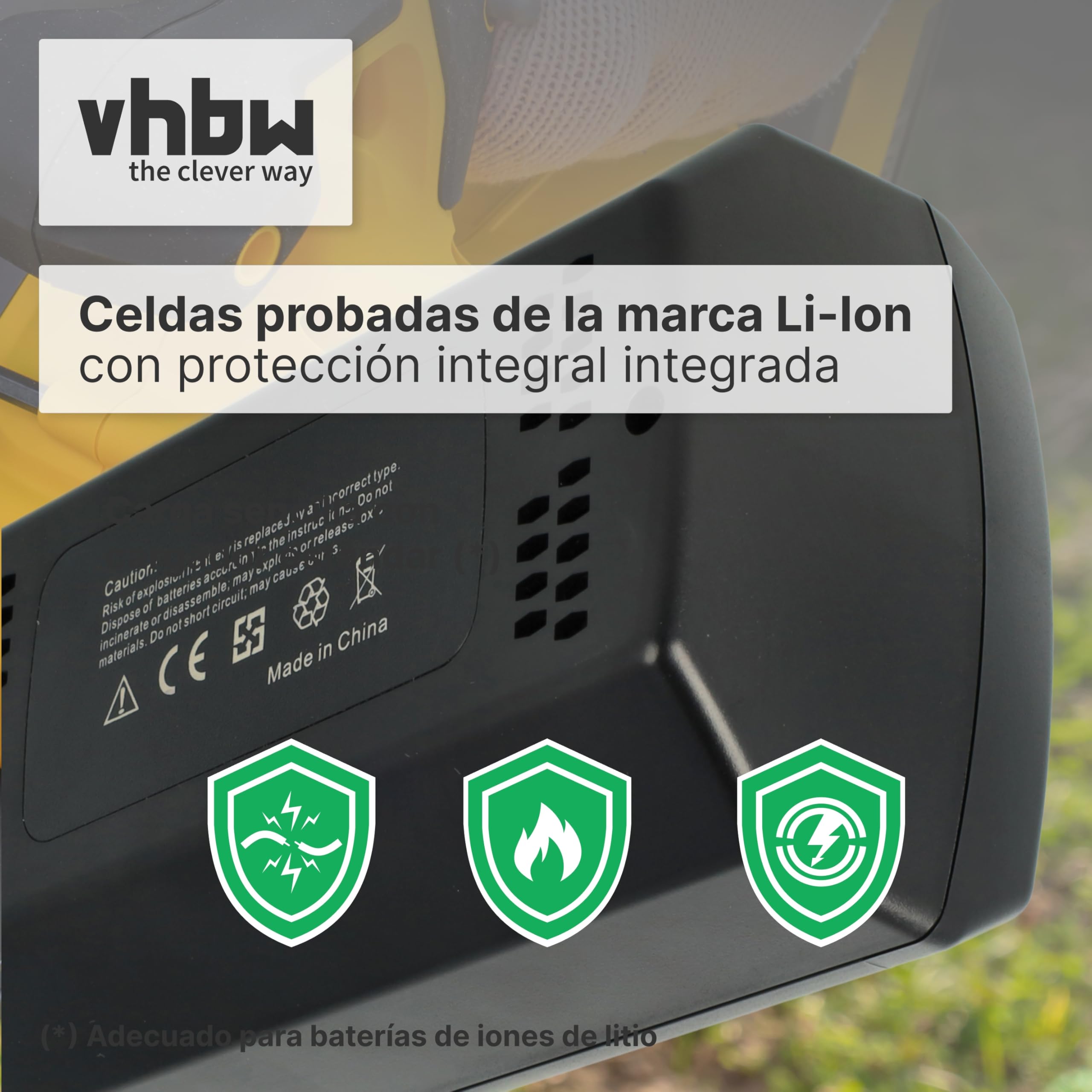 vhbw Batería Compatible con Güde cortacésped a batería 430/36 Li-Ion (95545), Herramienta eléctricas (4000 mAh, Li-Ion, 36 V)