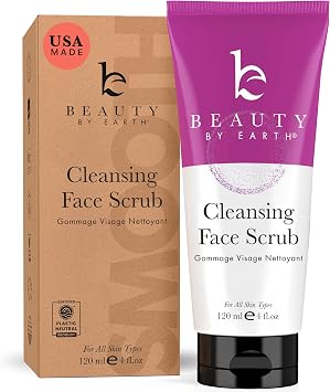 Organic Microdermabrasion Facial Scrub & Cleanser, Natural & Organic Ingredients, Exfoliating Face Wash for Deep Pore Cleansing and Anti Aging Best for Mens and Women Acne, Dry, Oily or Sensitive Skin