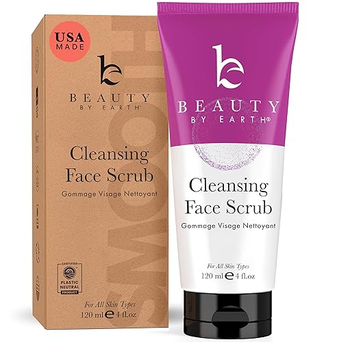 Face Scrub and Face Wash, Gentle Exfoliating, Cleansing Facial Scrub