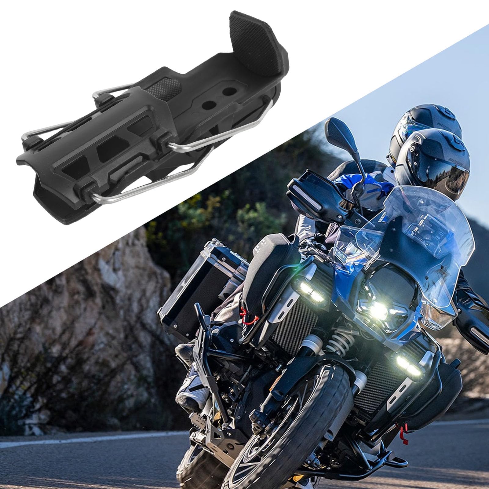Portabicchieri per Moto, Portaborraccia Regolabile per Tazze 32-80 Mm, Universale, con Attacco per Manubrio 22-25 Mm.