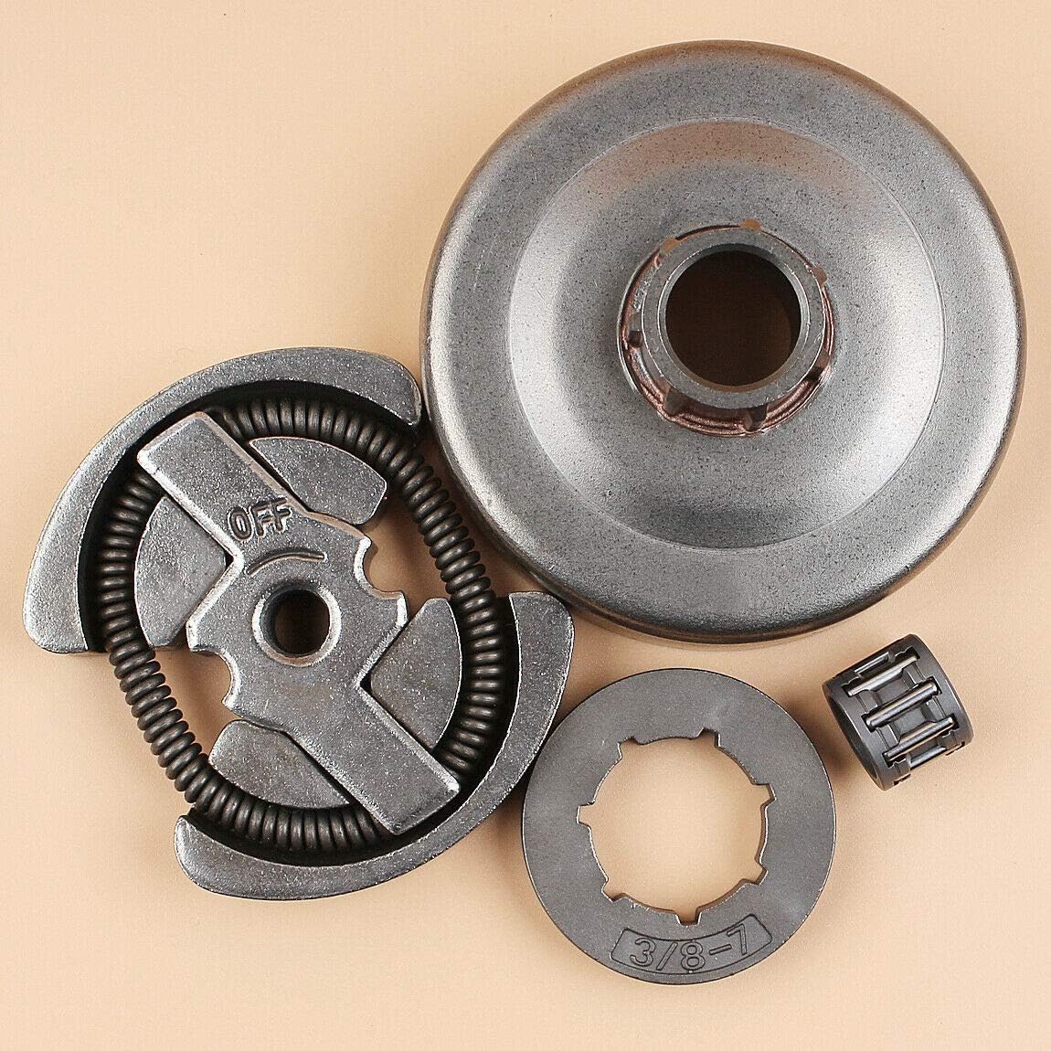 Clutch Drum Rim Sprocket Bearing Kit Compatible with 235 240 236 Hus-qvarna Chainsaws 3/8"-7T