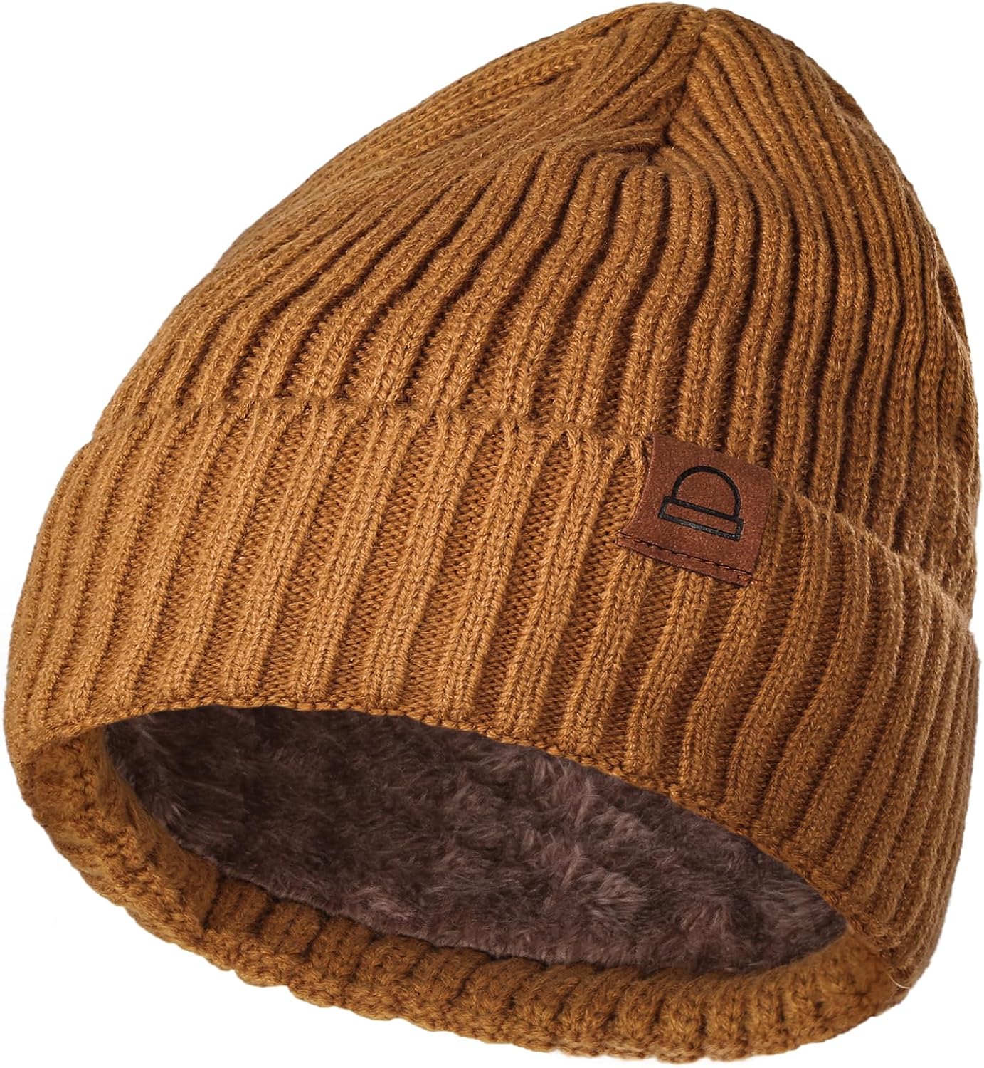 Fashion Knit Beanies Hats, Men Women Warm Beanie for Winter, Fleece Lined Beanie, Thermal Thick Snow Skull Cap