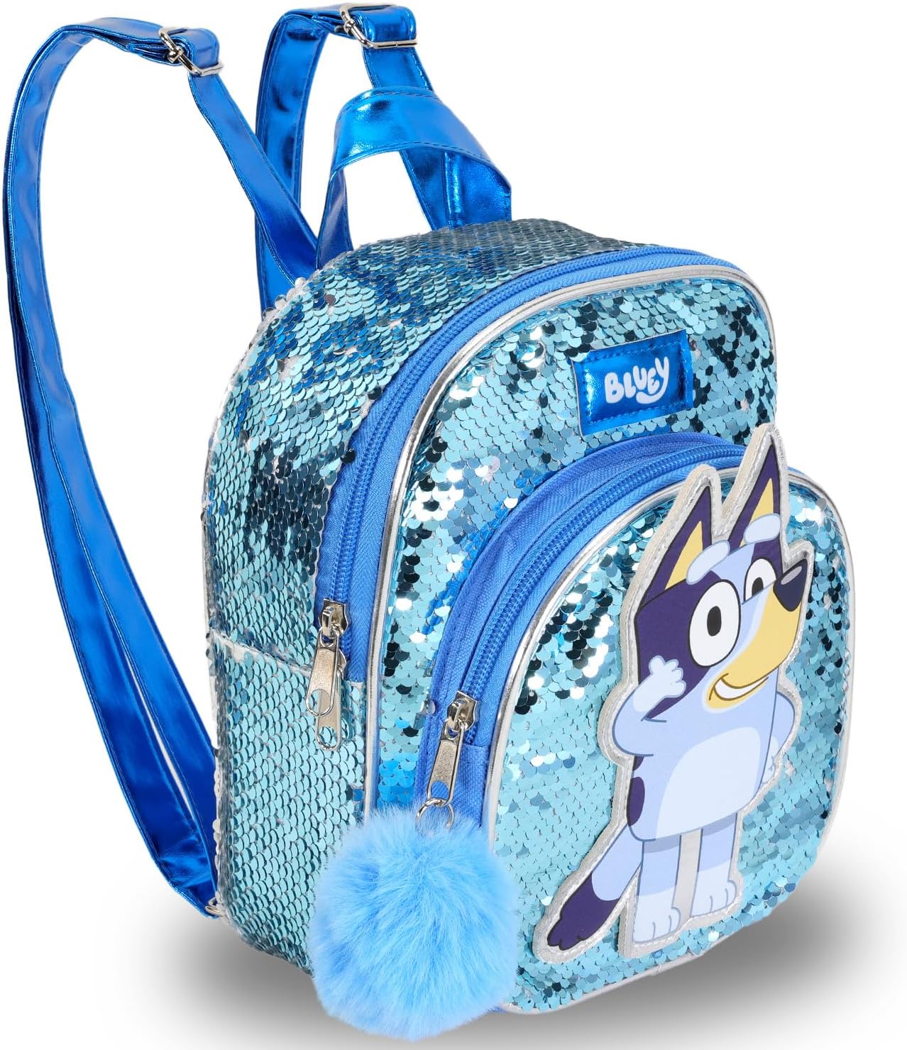 Bluey Mini Backpack for Girls - Bundle with 11" Mini Backpack for Toddlers with Reversible Sequins Plus Bookmark | Bluey Purse for Kids, Girls - Image 2