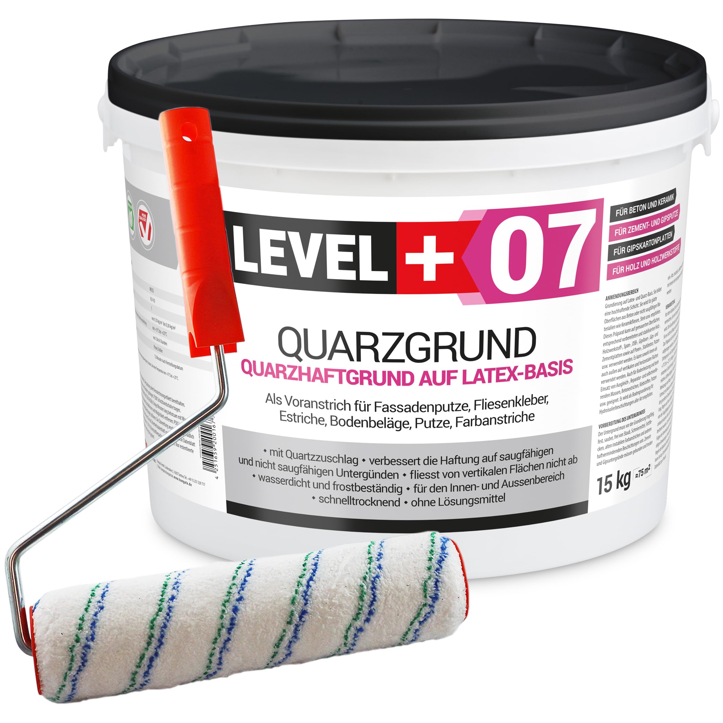 07 Quarzgrund mit Quarzsand unter Putze - Haftgrundierung
