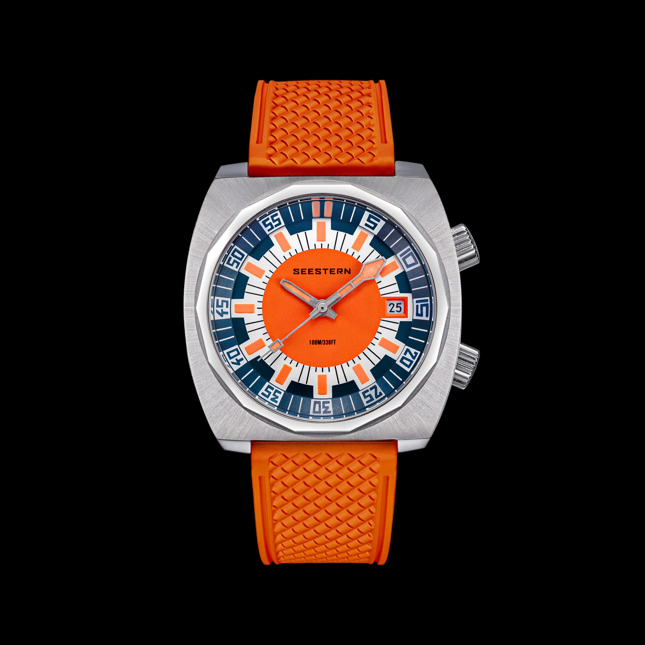 Sugess S471.01.O - Orologio sportivo meccanico da uomo, con lunetta interna, modello Seagull 1963