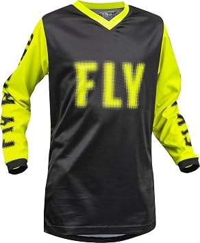 Fly Racing Mens Youth F-16 Jersey Black/Hi-Vis Yx, Black/Hi-vis, X-Large US