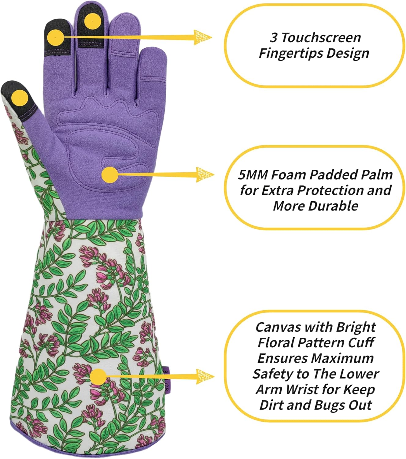 Thorn-proof Gardening and Garden Gloves,Durable Long Rose Yard Work Glove,Gifts for Men Women,Touchscreen - Image 9