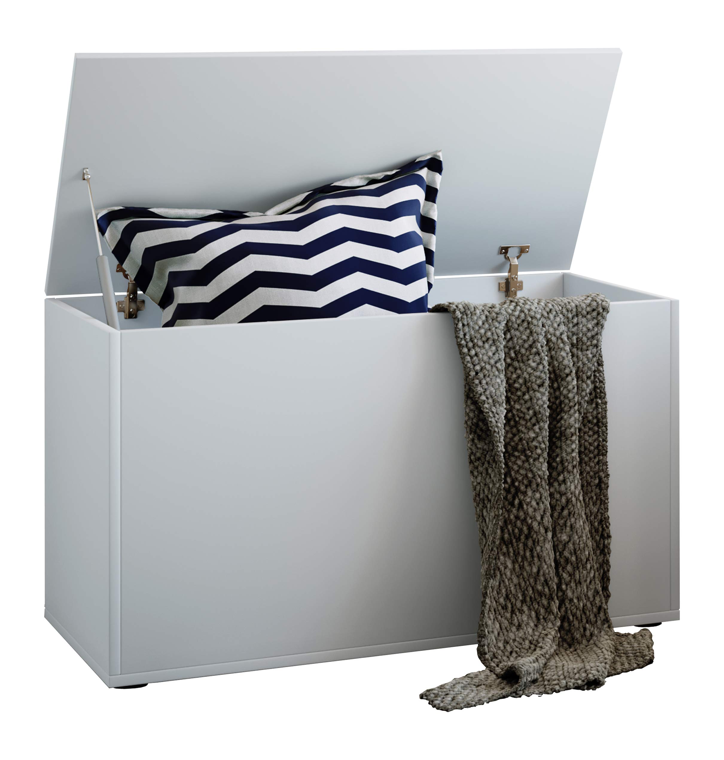 VCMToy Box Spila,White, Wood Structure Replica L. 47 x W. 84 x D. 42 cm