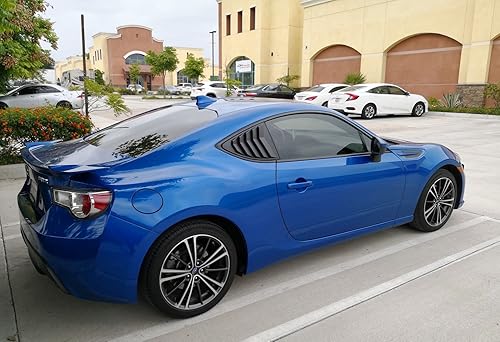 Miniatura 9 de iJDMTOY Ventana lateral trasera izquierdaderecha con acabado mate estilo carreras, ventanilla de airepersiana compatible con Scion FR-S 2013-2016,