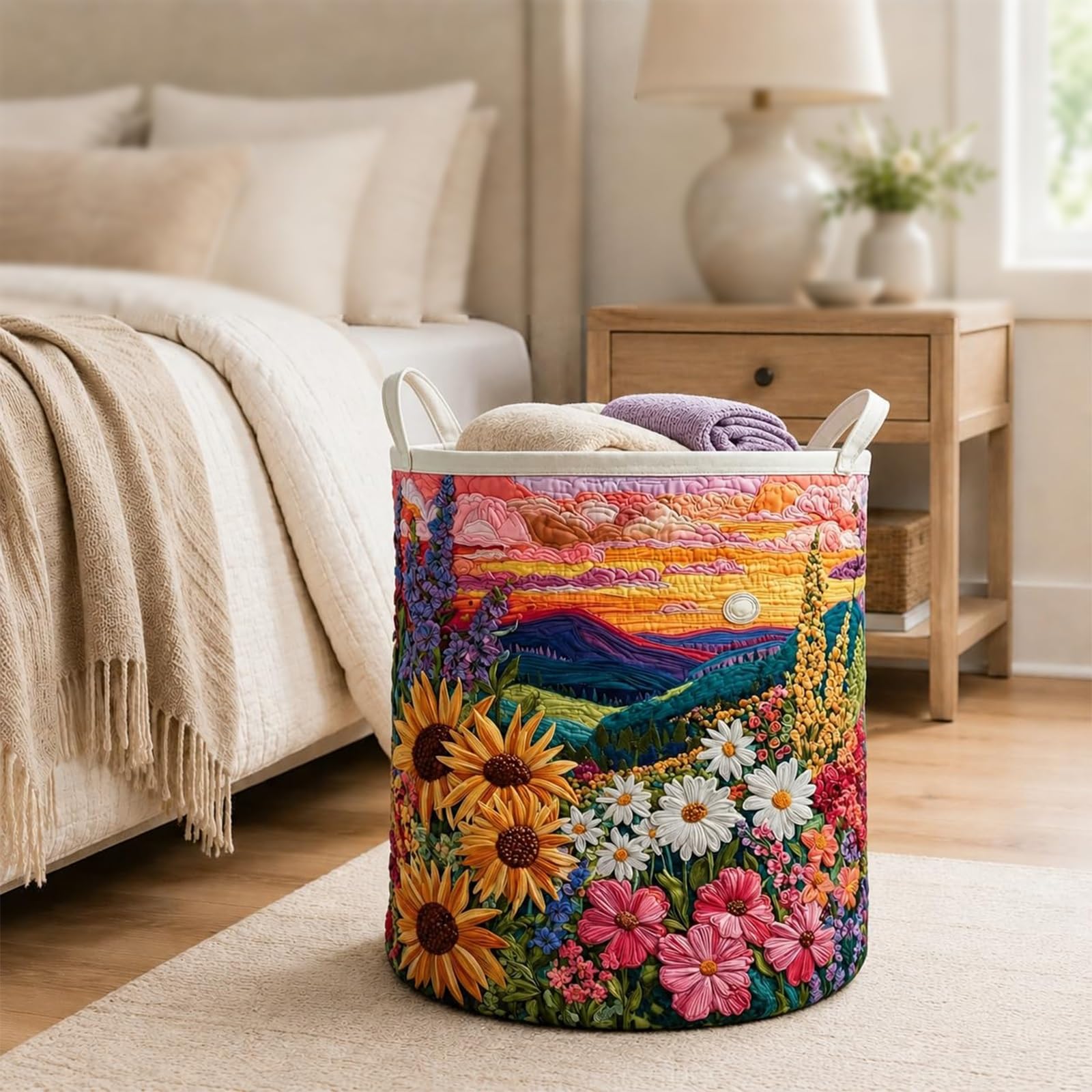 Panier à linge pliable 3D en tissu pour vêtements et jouets taille S