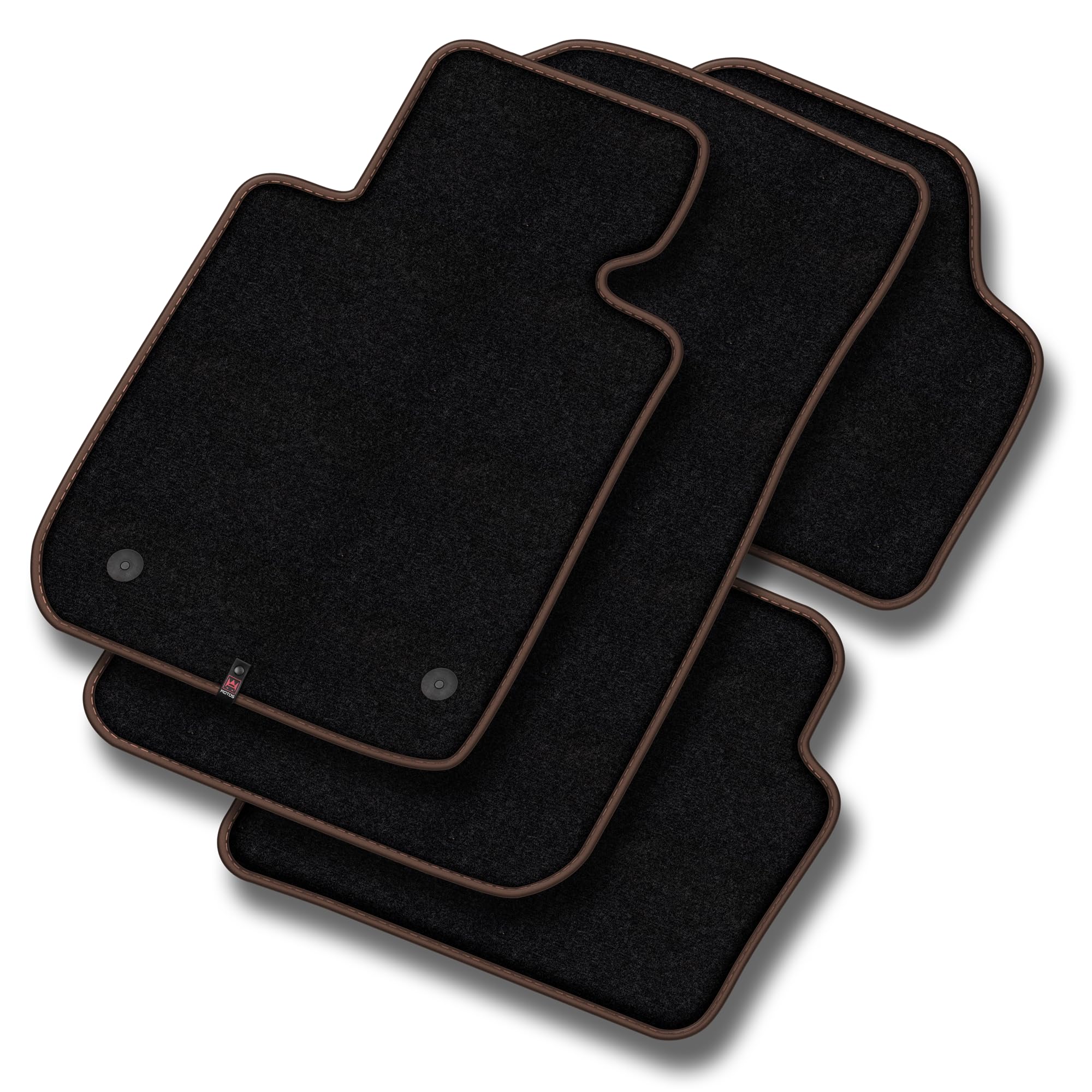 MOTOS alfombrillas coche de velours premium adecuado para Opel Meriva B 2010-2017 - Premium, Matt, Bronce - Experimenta un nuevo confort de conducción con un juego de alfombra de coche de terciopelo p