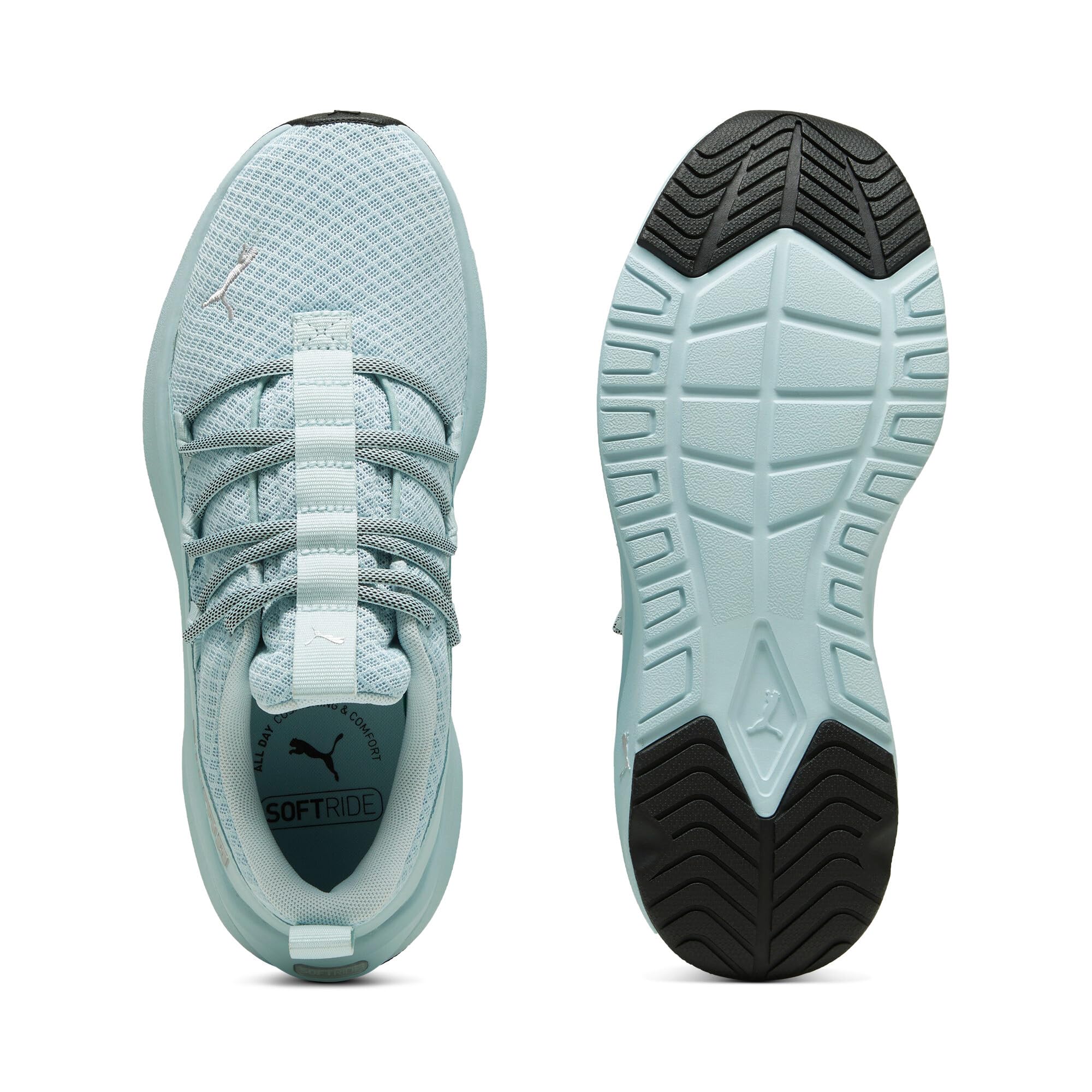 PUMA Women's Softride One4all Cross Training Shoes, Frosted Dew-Silver-Black, 9, 9