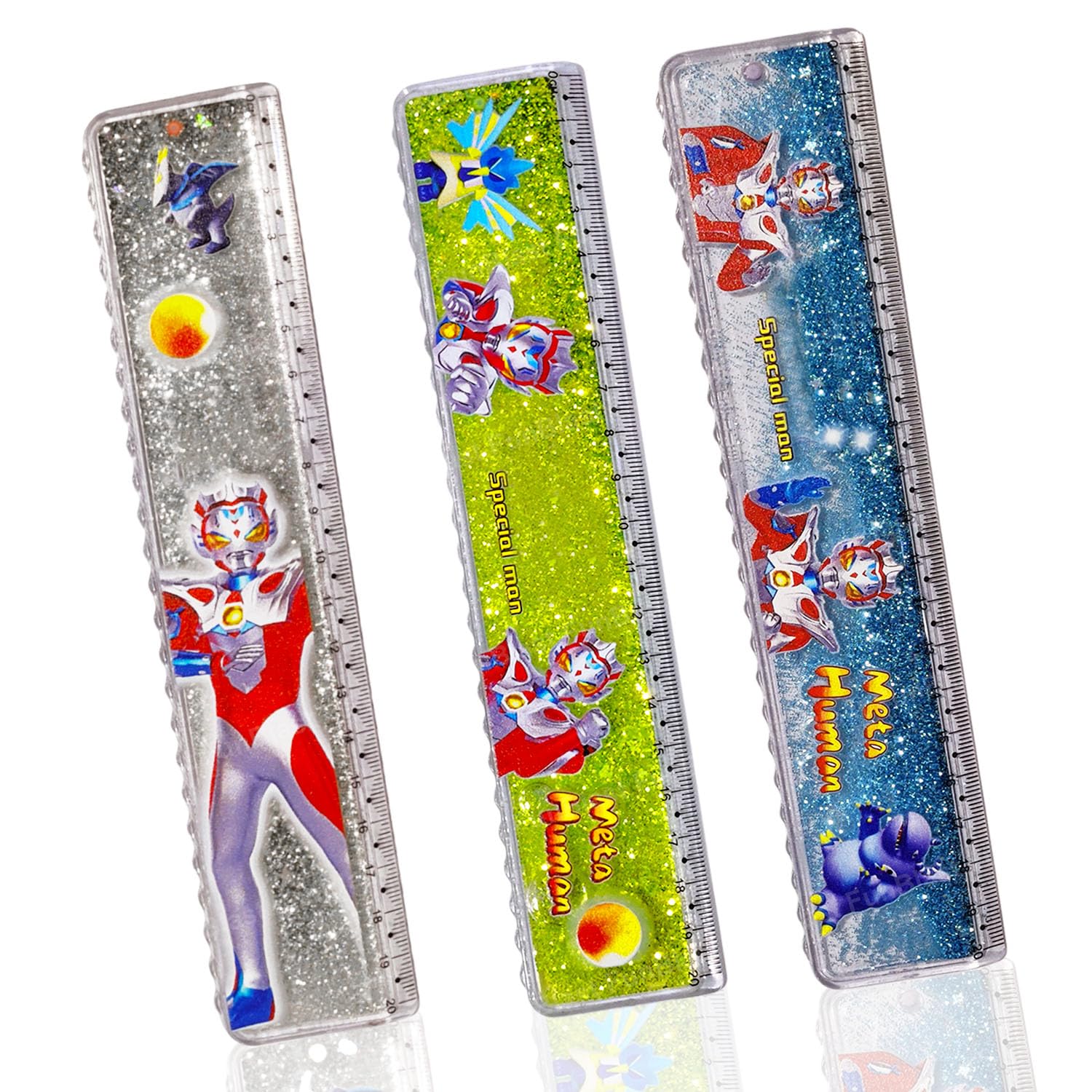 FunBlast Scale Ruler for Kids – Scale for Kids, Glitter Scales Ruler Set for Students, Stationary Gifts for Kid, Cute Kawaii Scales for School Stationery Items for Kid - 3 Pcs (SpecialMan)-image-38