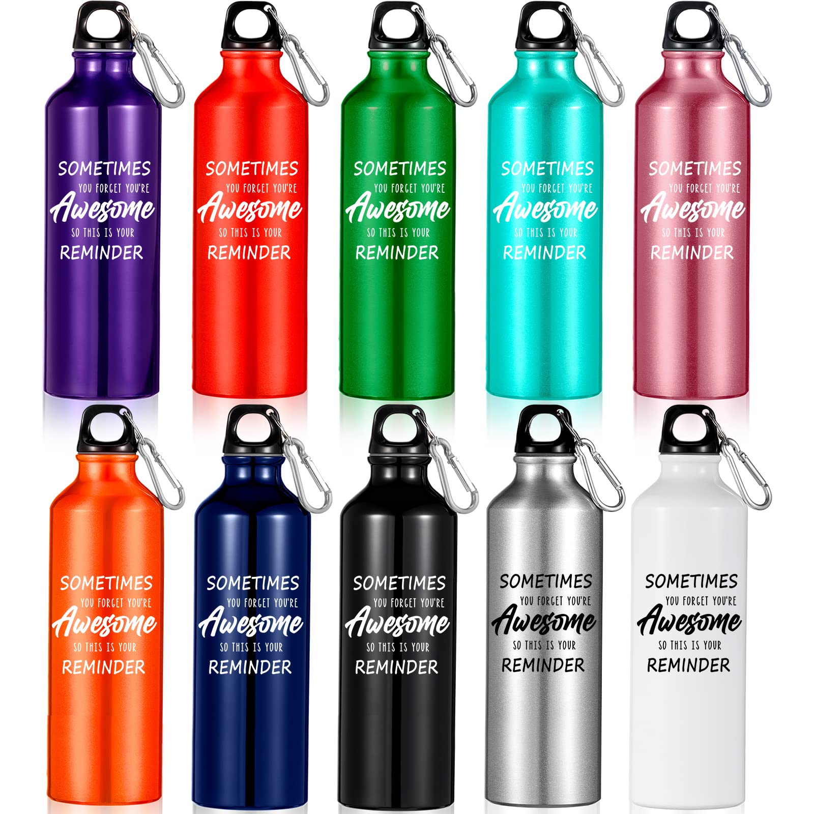 Sabary 10 Pcs Employee Appreciation Gifts Teacher Appreciation Gifts Thank You Water Bottle Staff Coworker Presents Nurse Lightweight Reusable Leak