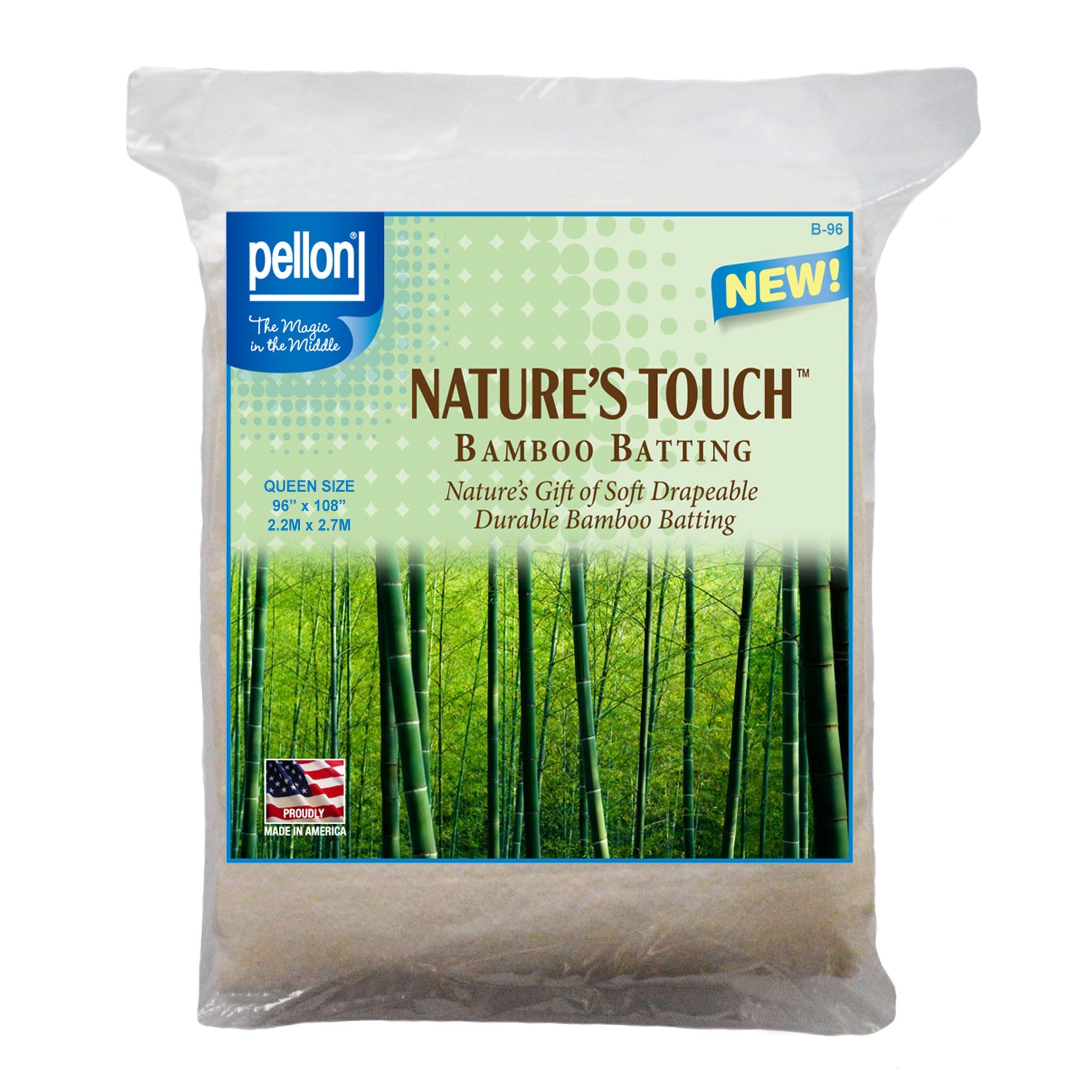 Amazon.com: Pellon B-96 Nature's Touch Bamboo Blend Batting W