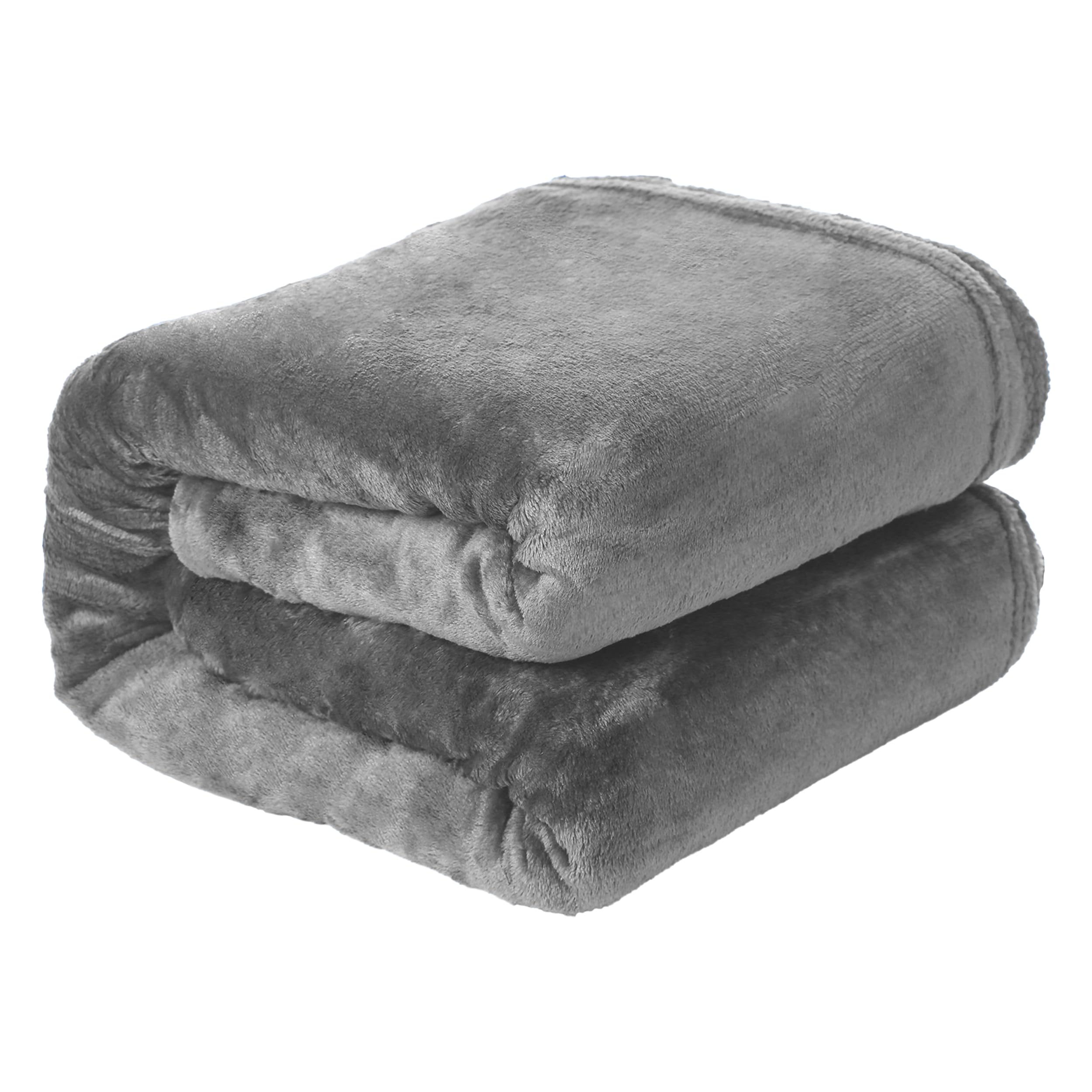 Etrexonline Manta de Franela Premium 100% Microfibra: Tacto Extra Suave, Cálida y Mullida para Sofa, Cama y Sobrecama - Flannel Blanket de Calidad - 130x160cm Gris