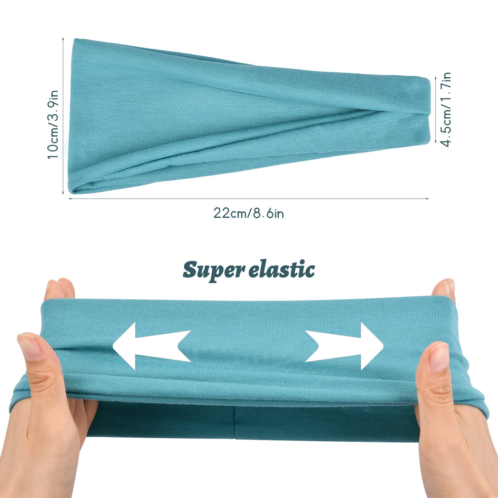 Fasce Capelli Sportive - 13 Pezzi, Cotone Elastiche, Per Yoga, Fitness, Jogging, Donne E Ragazze - Foto 11