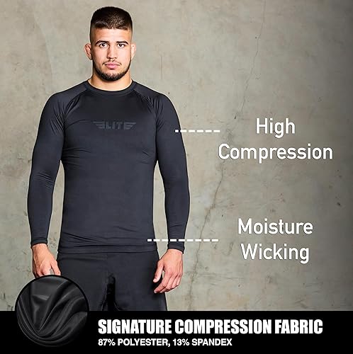 Miniatura 9 de Elite Sports MMA, BJJJ, No-Gi, protección de entrenamiento de manga corta