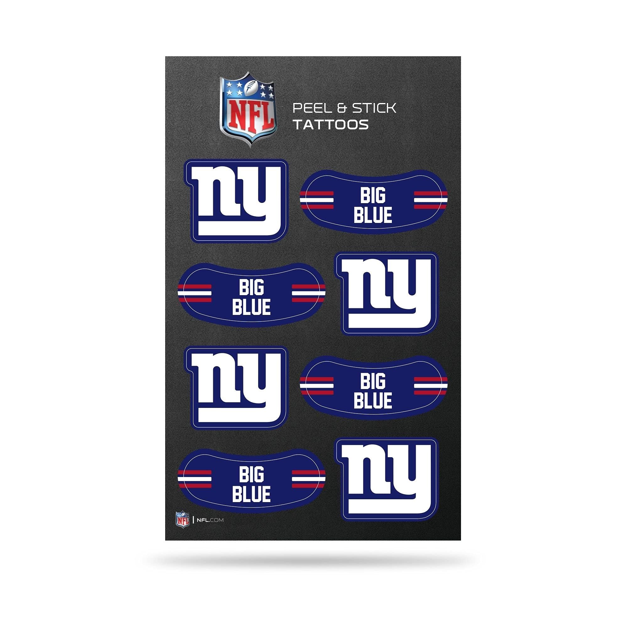 Rico Industries NFL Footbal Peel & Stick Temporary Tattoos - Eye Black - Game Day Approved!
