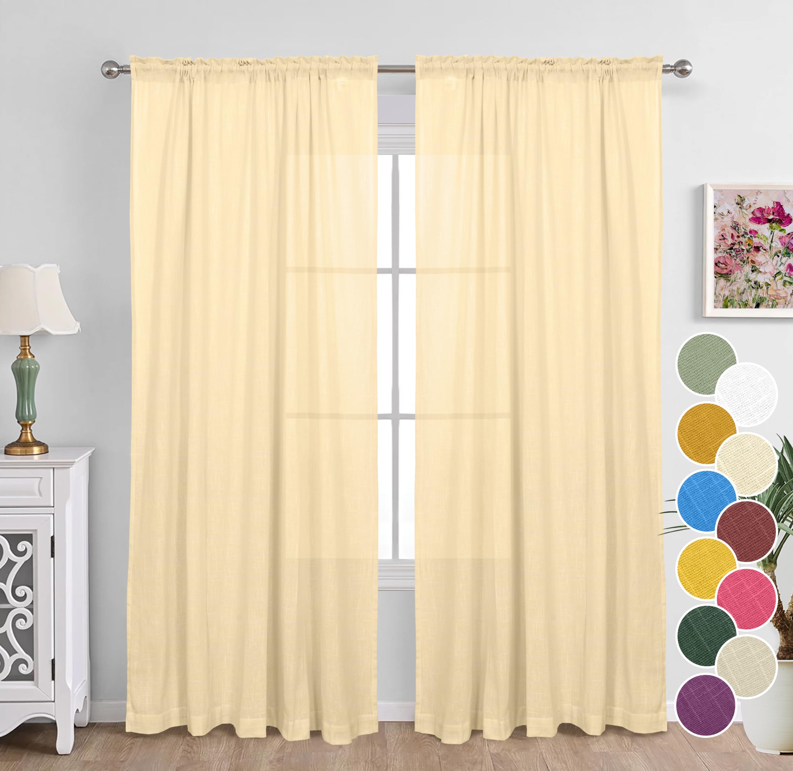 See full amazon price history chart for THE LINEN COMPANY Cotton Linen Solid Sheer Rod Pocket Window Curtain, 5 Feet, Butter Cream, Pack of 2 THE LINEN COMPANY Cotton Linen Solid Sheer Rod Pocket Window Curtain, 5 Feet, Butter Cream, Pack of 2 (B0CSPMR2BC) Amazon Price History, Amazon Price Tracker